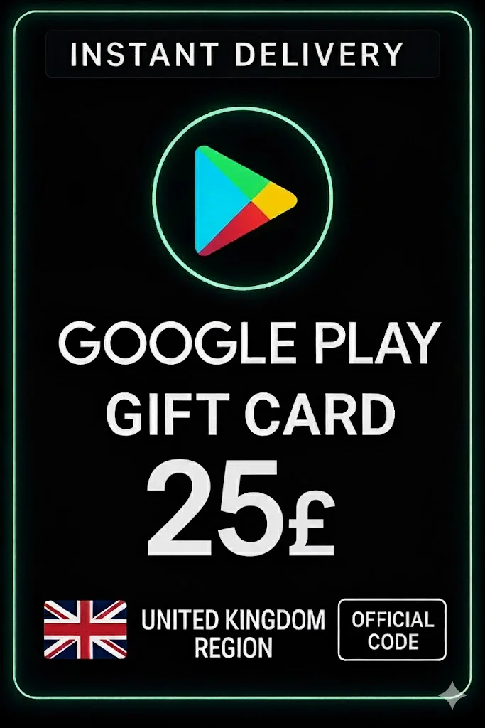 گووگڵ پلەی Gift Card - United Kingdom UK 25 £ · Google Play