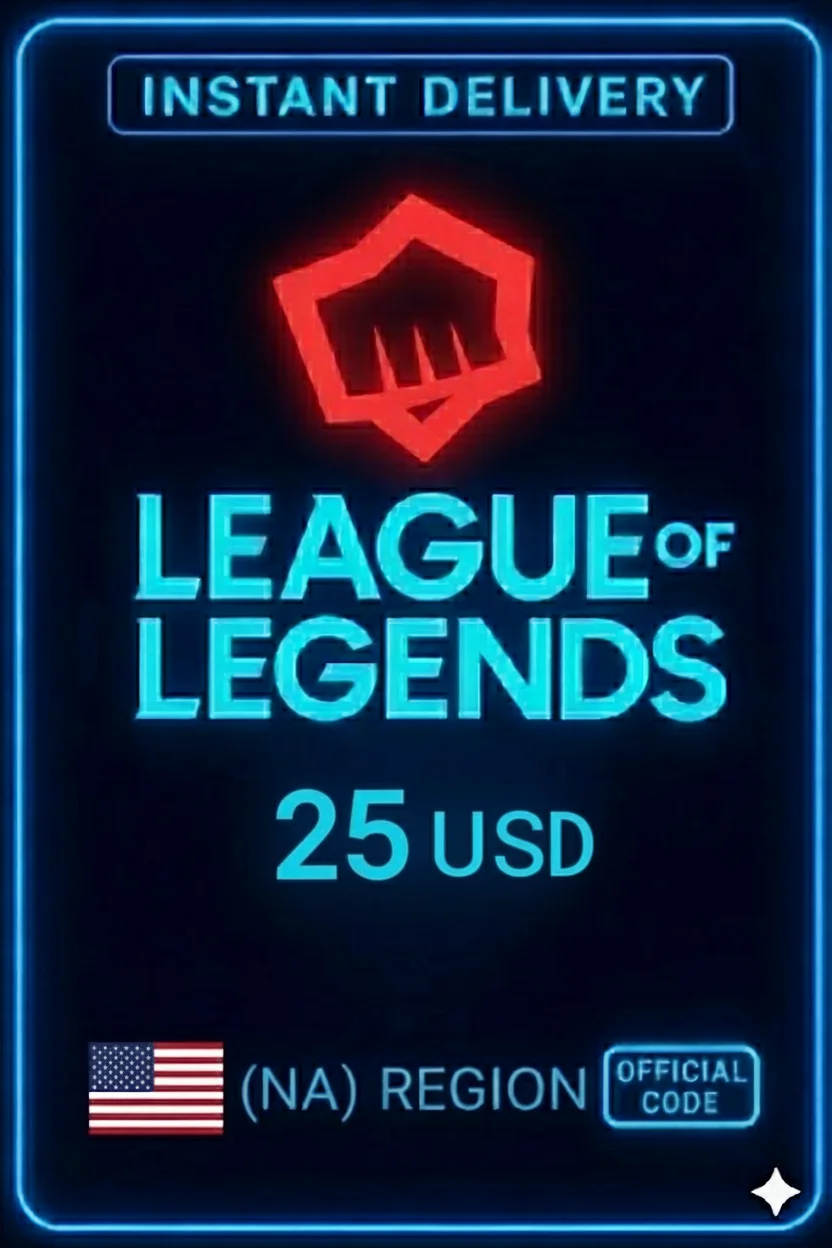 لیگ ئۆف لێجێندز 25 USD ڕایۆت Gift Card · League of Legends