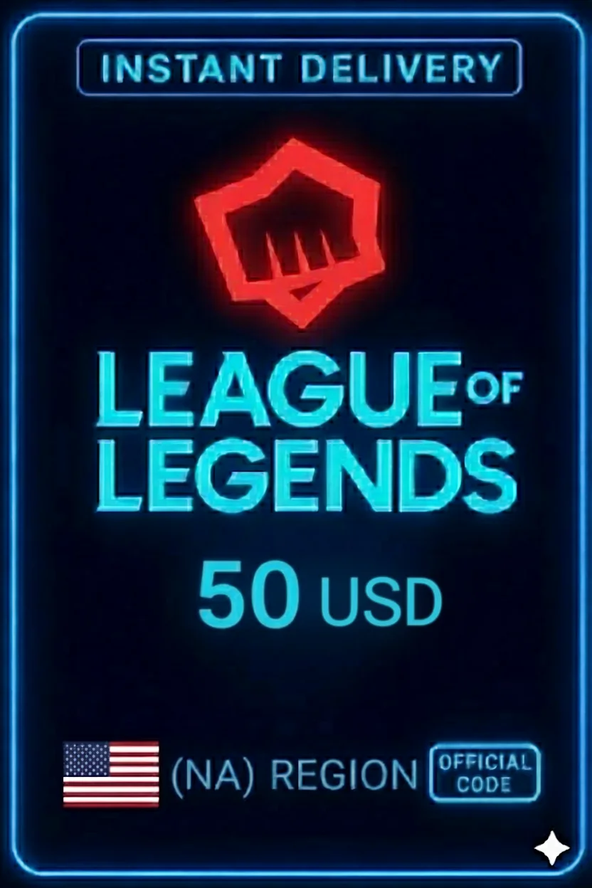 لیگ ئۆف لێجێندز 50 USD ڕایۆت Gift Card · League of Legends