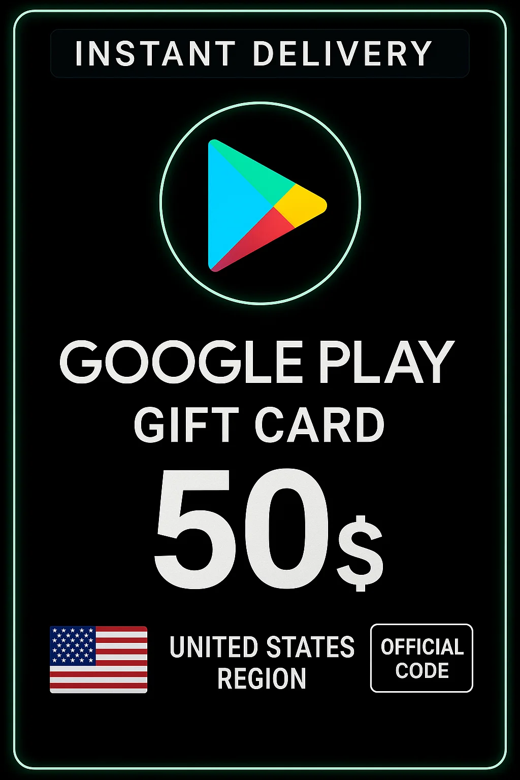 گووگڵ پلەی Gift Card - United States 50 $ · Google Play