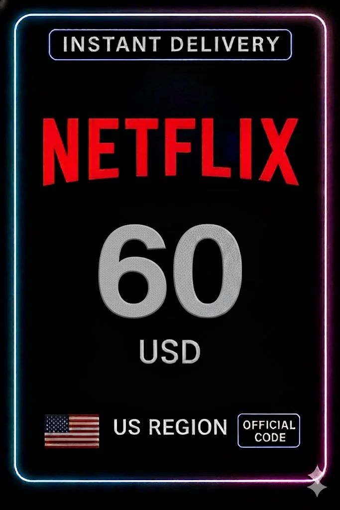 نێتفلیکس Gift Card - $60 (US) · Netflix