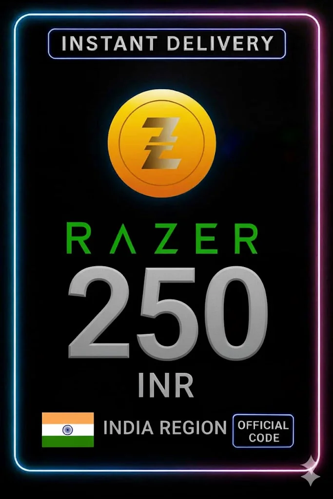 ڕەیزەر گۆڵد India INR 250 · Razer Gold