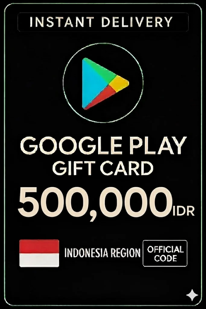 گووگڵ پلەی Gift Card - Indonesia IDR 500.000 · Google Play