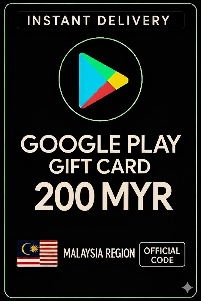 گووگڵ پلەی Gift Card - Malaysia MYR 200 · Google Play