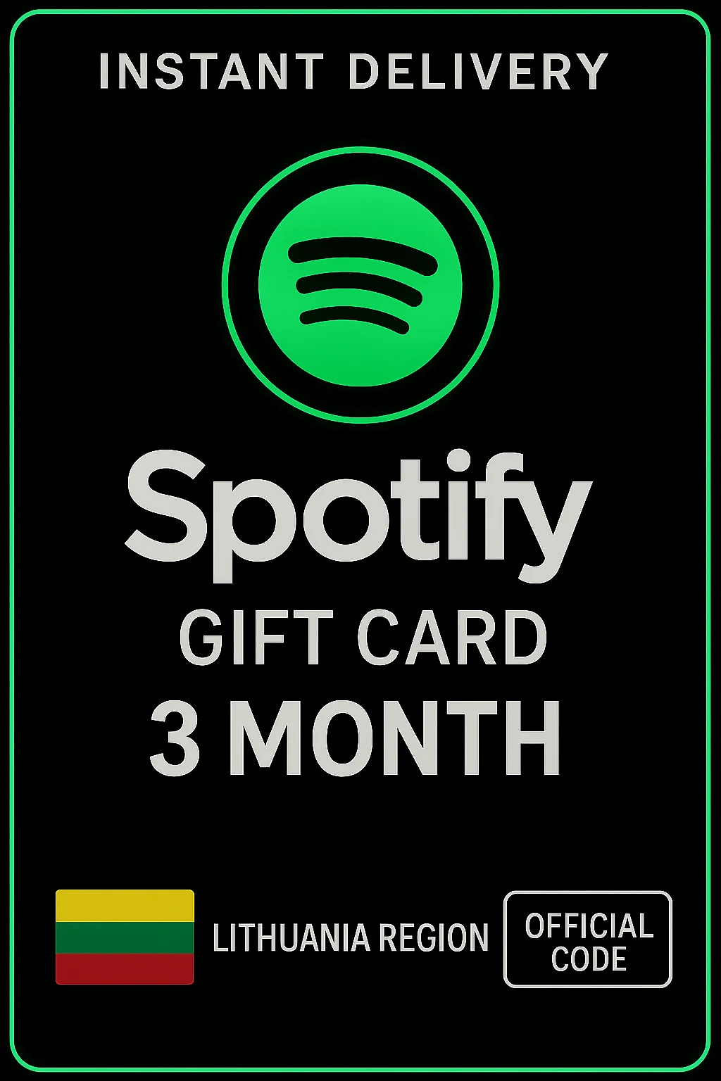 Spotify Gift Card Lithuania - 3 Month