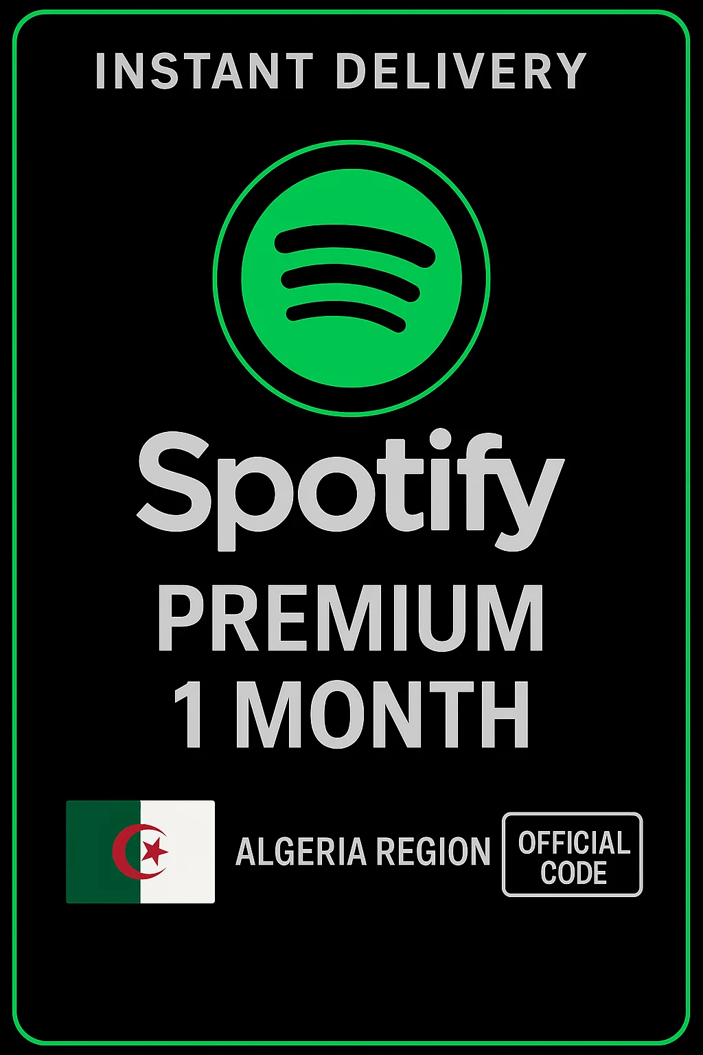 سبوتيفاي Gift Card Algeria - 1 Month Premium · Spotify