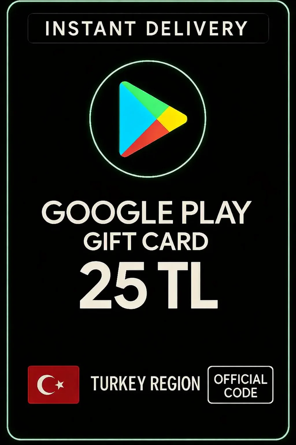 جوجل بلاي hediye kodu 25 TRY · Google Play