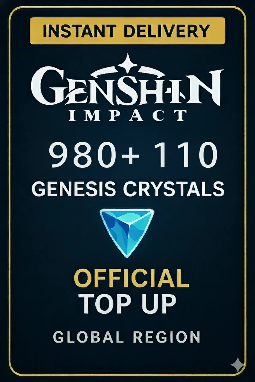 گێنشین ئیمپاکت 980+110 Genesis Crystals Top Up · Genshin Impact