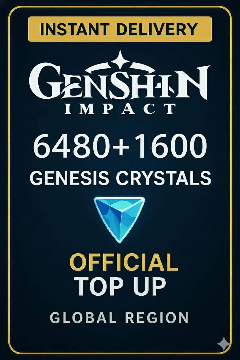 گێنشین ئیمپاکت 6480+1600 Genesis Crystals Top Up · Genshin Impact
