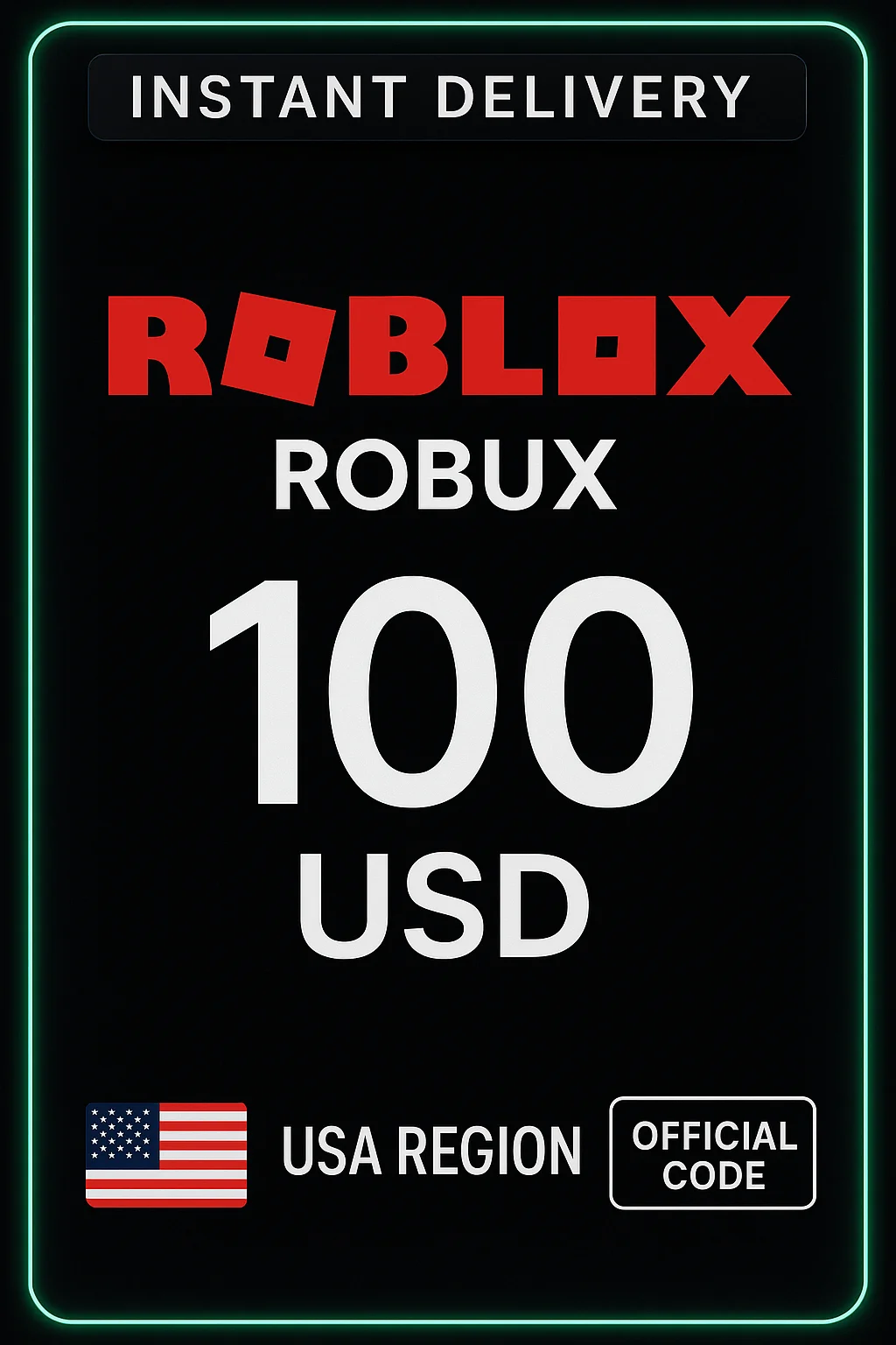 Roblox 100 USD Game Card