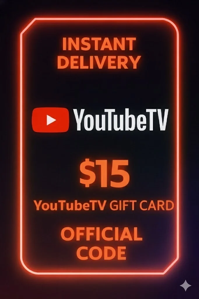 YouTube TV Gift Card - 15$