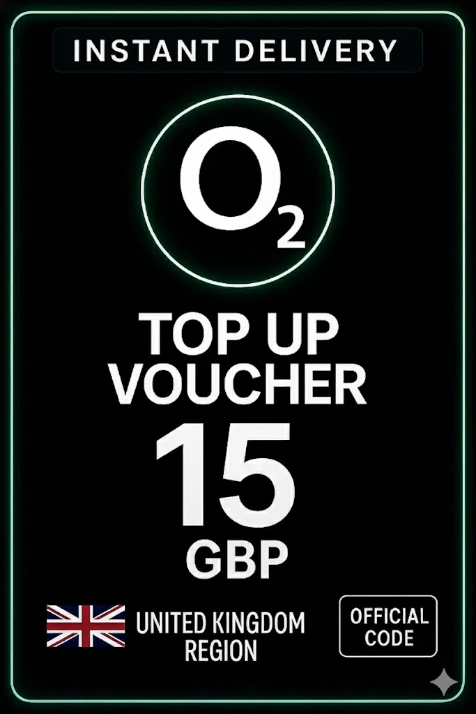 O2 Top-Up Voucher 15 GBP