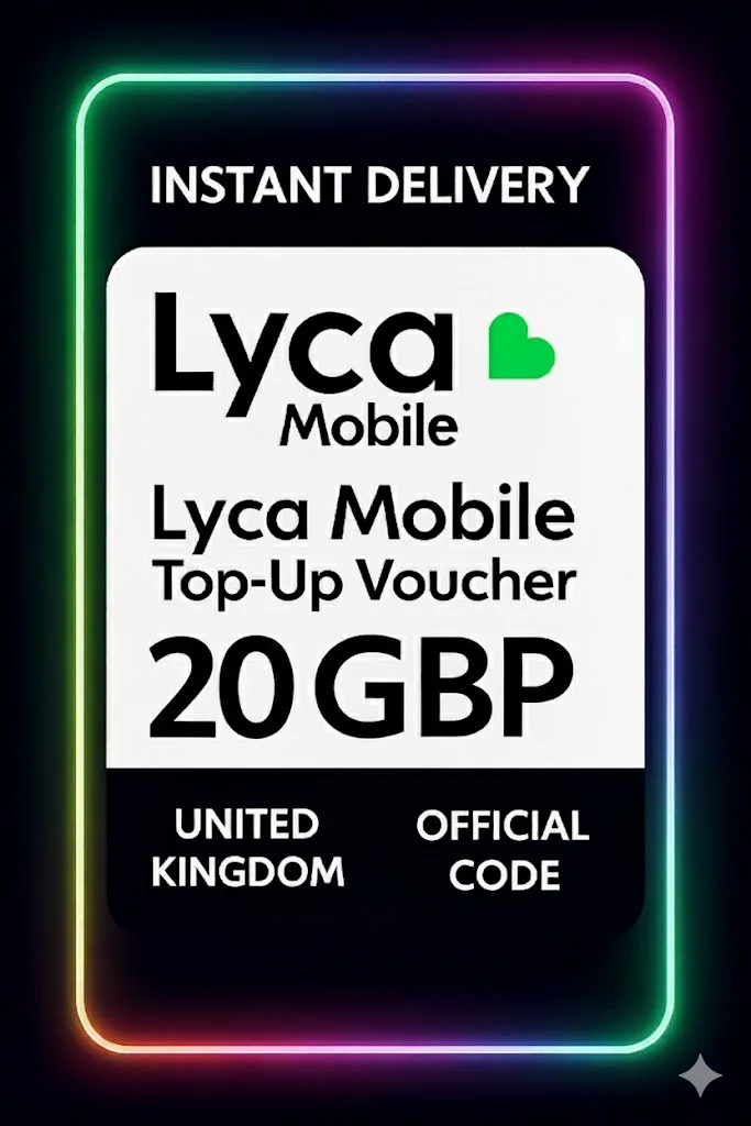Lyca موبايل Top-Up Voucher - 20 GBP · Mobile