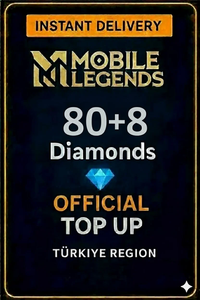 موبايل ليجندز 80 + 8 Diamonds Top-Up (Turkey) · Mobile Legends