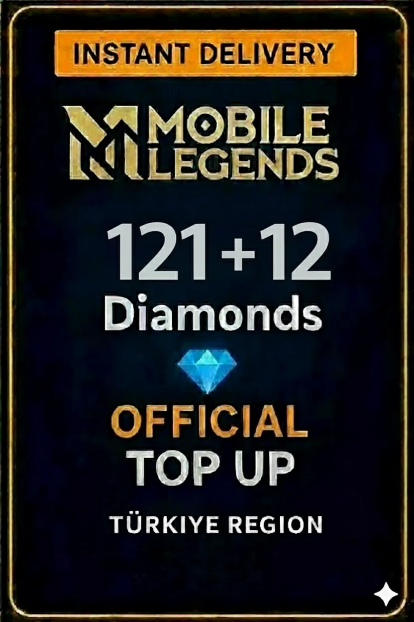 موبايل ليجندز 121 + 12 Diamonds Top-Up (Turkey) · Mobile Legends