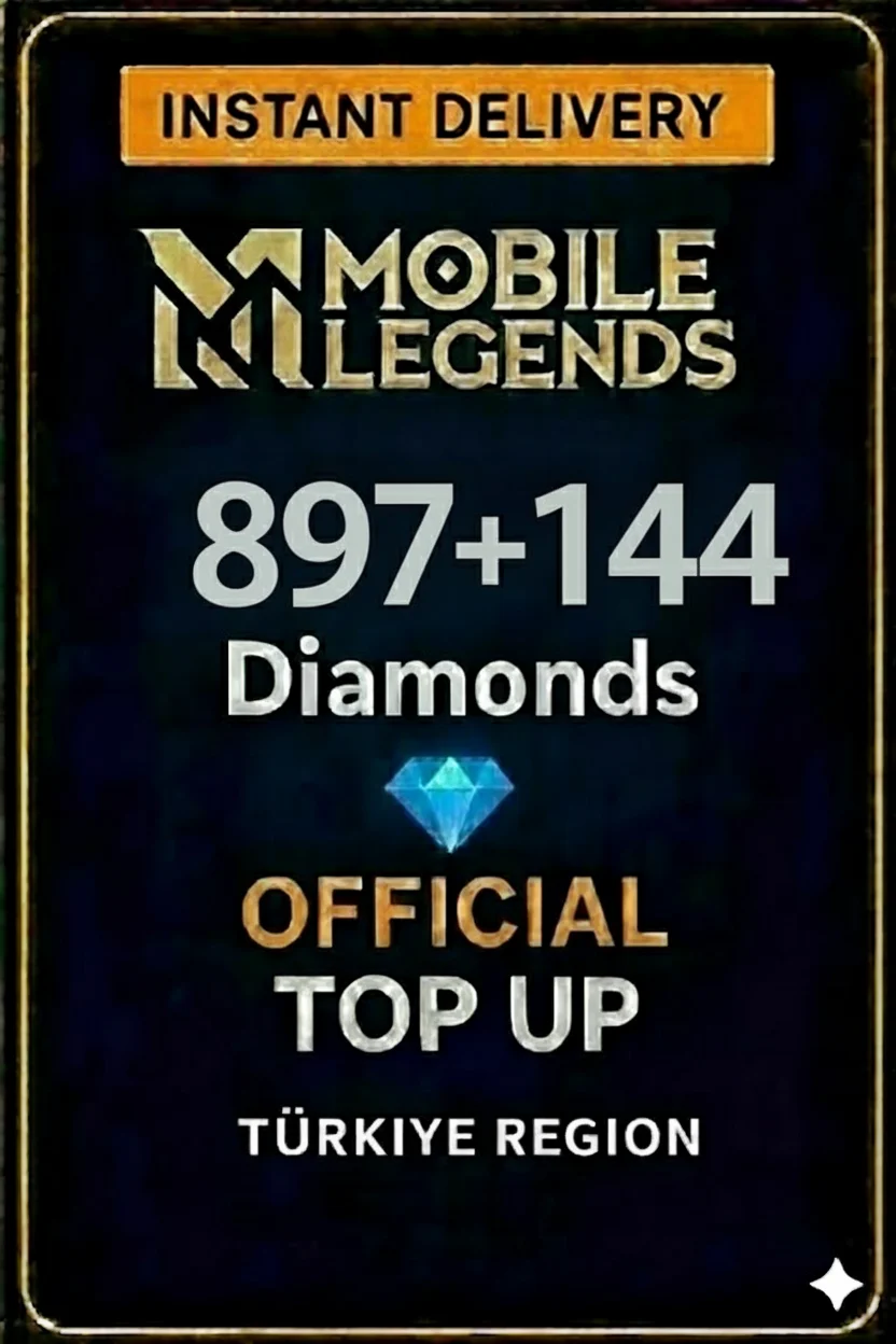 موبايل ليجندز 897 + 144 Diamonds Top-Up (Turkey) · Mobile Legends