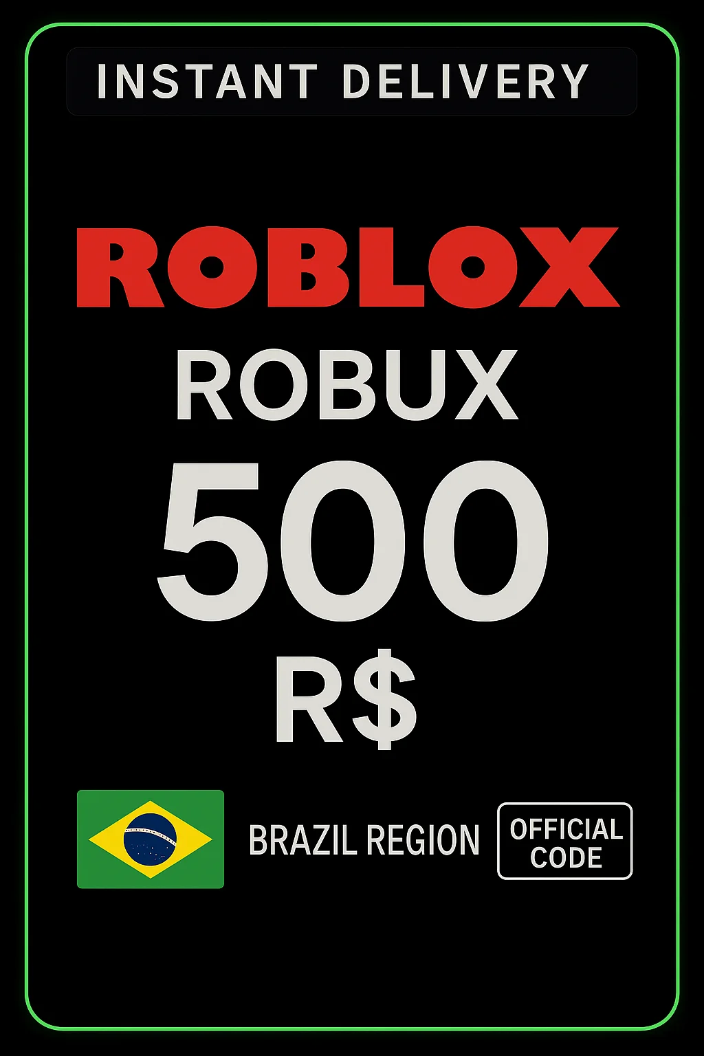 روبلوكس R$500 Gift Card · Roblox