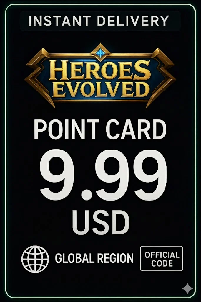 Heroes Evolved 9.99 USD Point Card