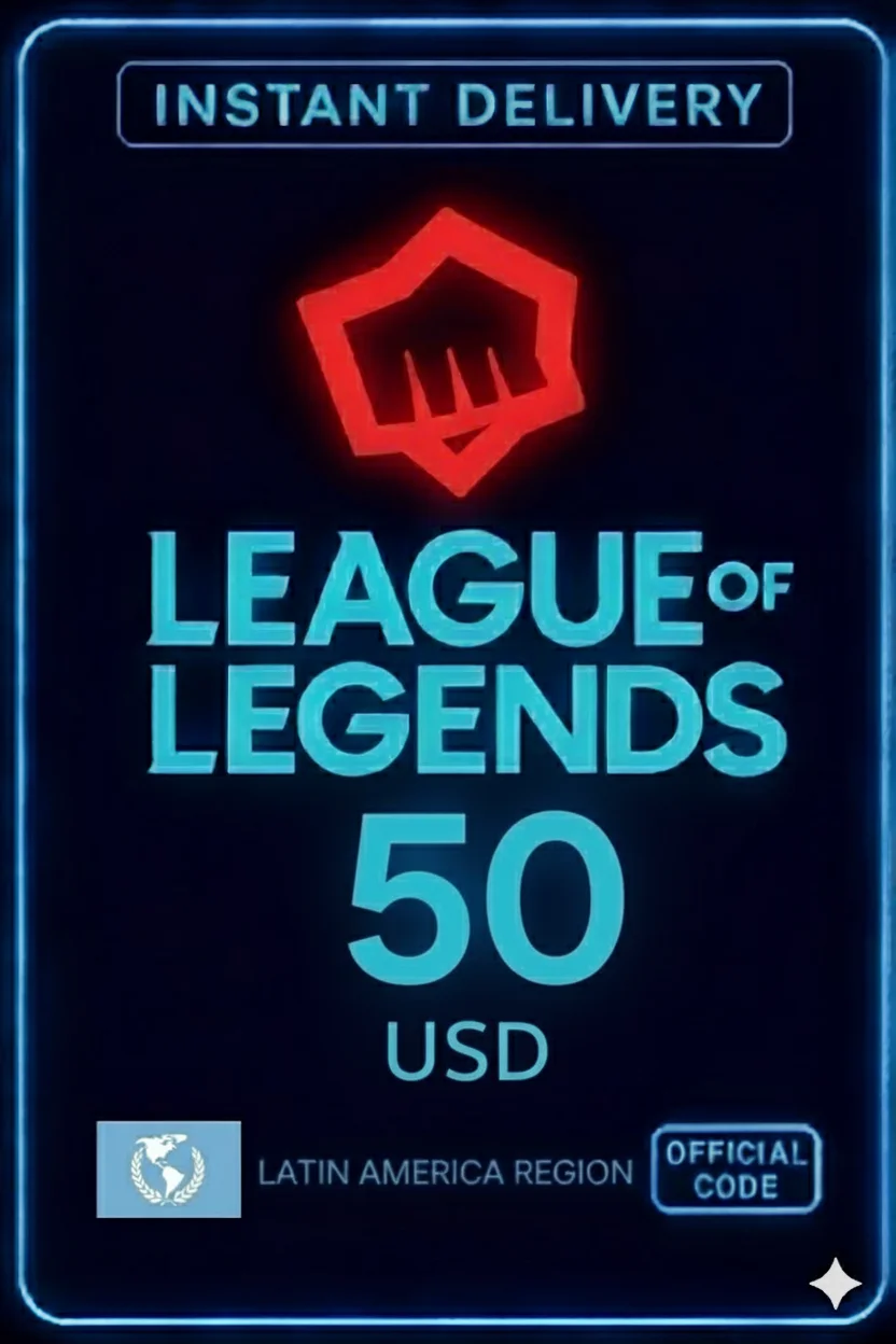 لیگ ئۆف لێجێندز 50 USD ڕایۆت Gift Card · League of Legends