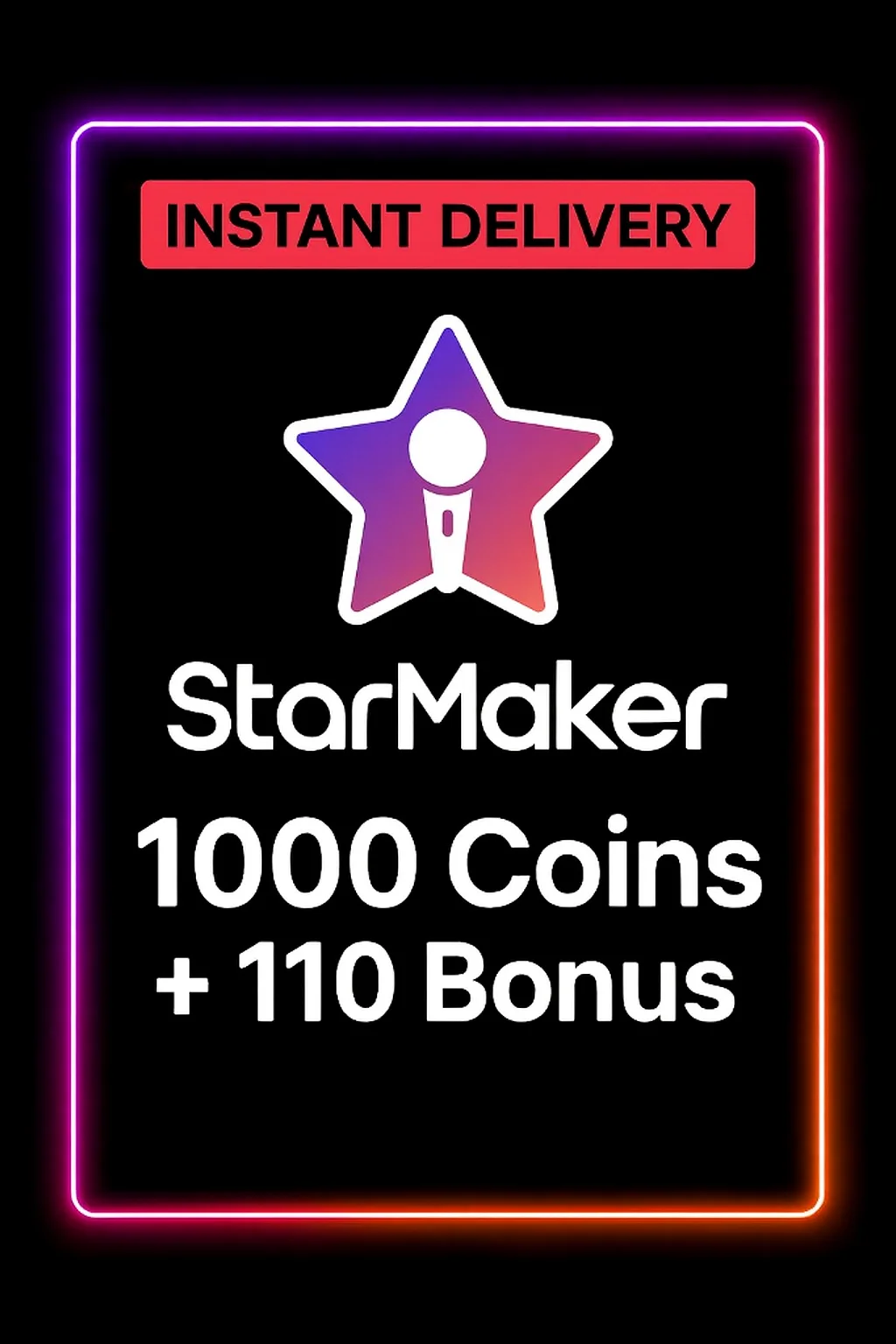 StarMaker 1000 Coins + 110 Bonus Top Up