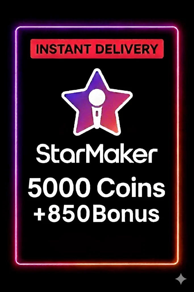 StarMaker 5000 Coins + 850 Bonus Top Up
