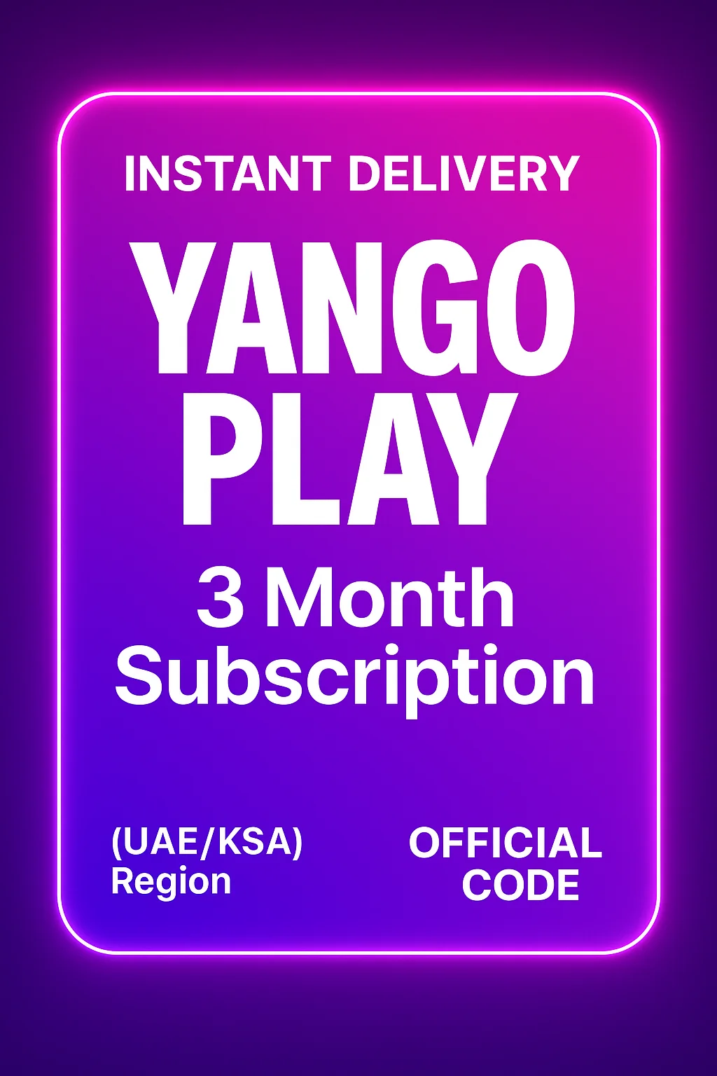 Yango Play 3 Month Subscription (UAE/KSA)
