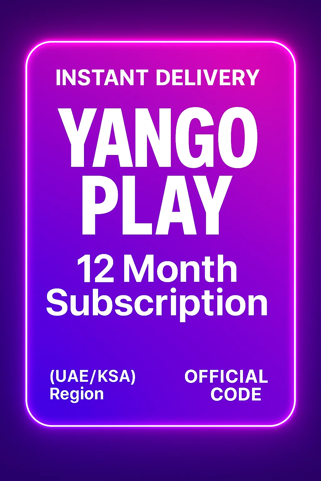 Yango Play 12 Month Subscription (UAE/KSA)