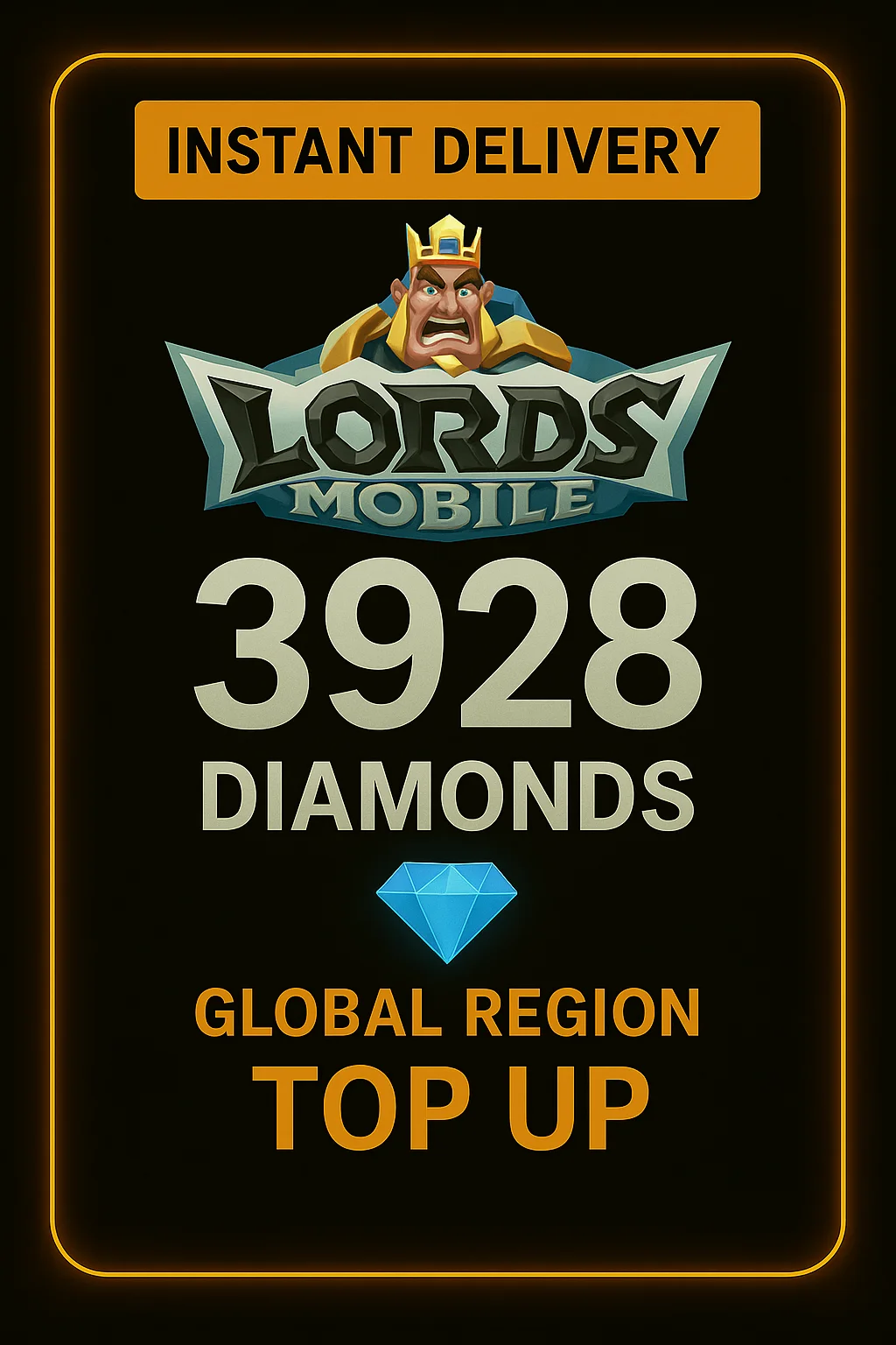 Lords موبايل 3928 Diamonds Top Up · Mobile