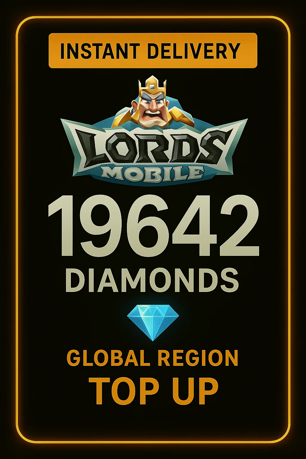 Lords موبايل 19642 Diamonds Top Up · Mobile