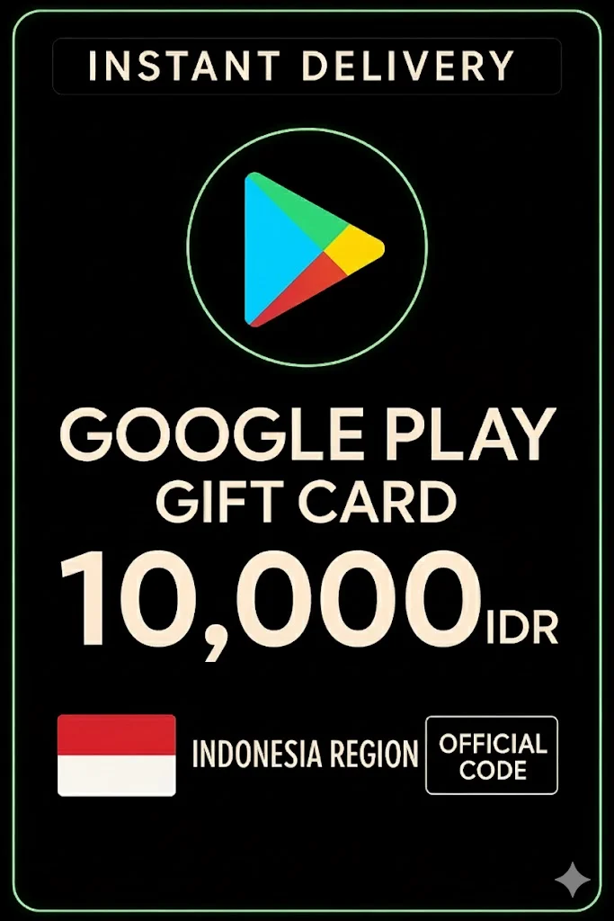 گووگڵ پلەی Gift Card - Indonesia IDR 10.000 · Google Play