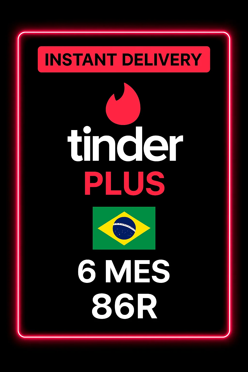Tinder Plus 6 Mes