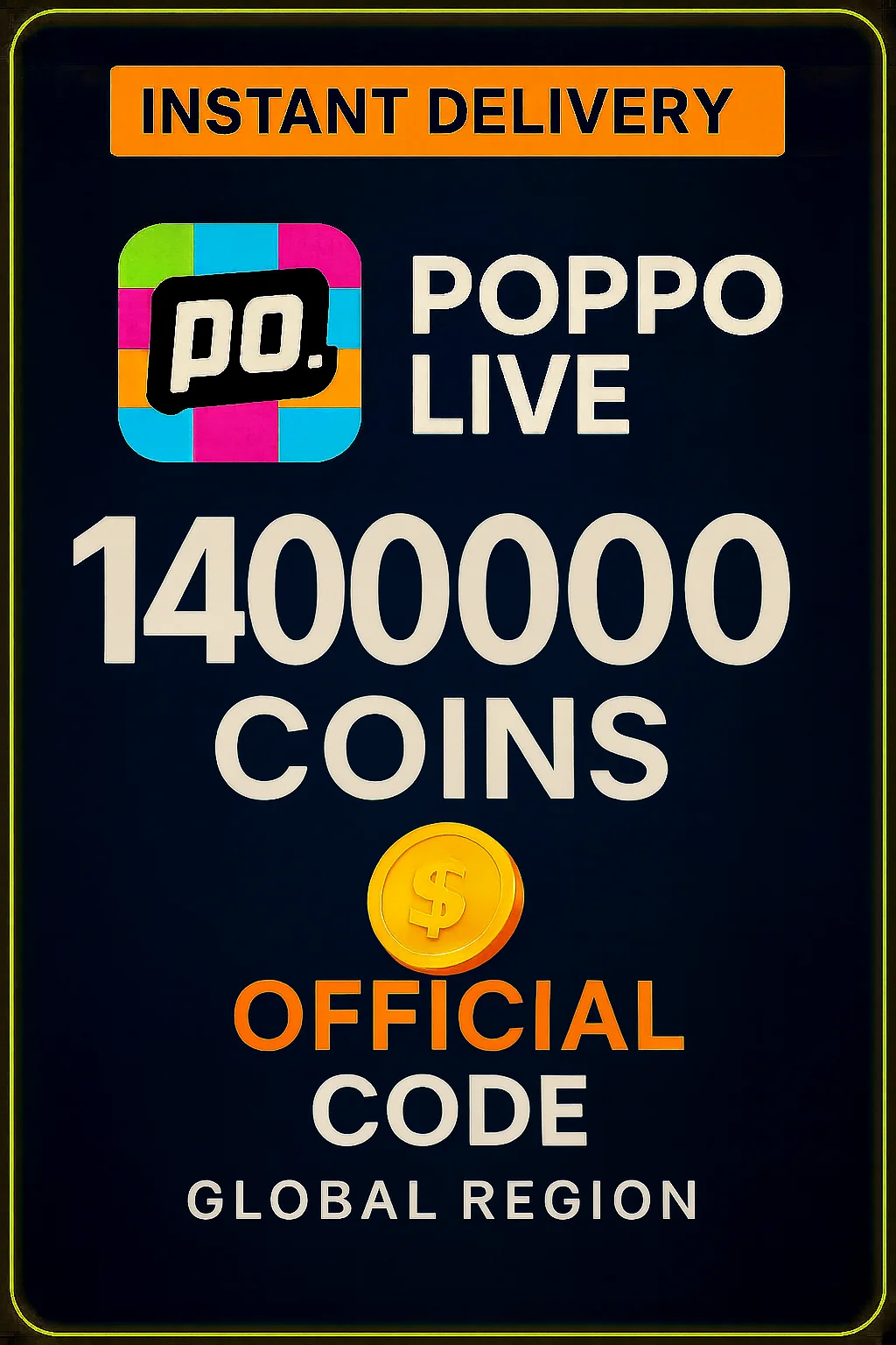 Poppo Live - 1400000 Coins