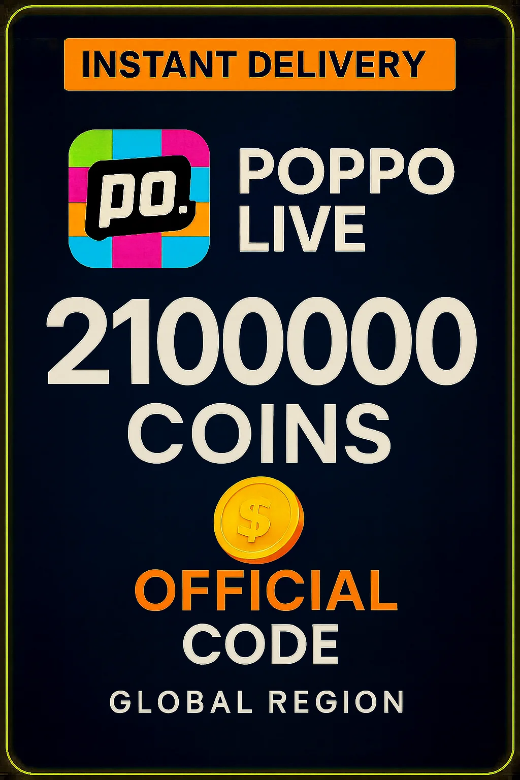 Poppo Live - 2100000 Coins