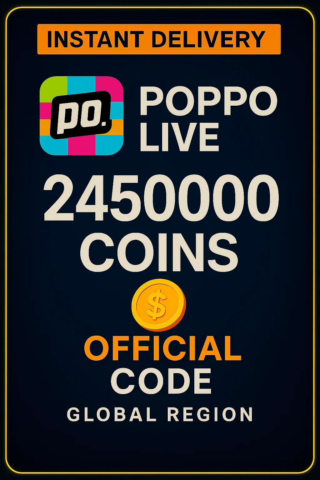 Poppo Live - 2450000 Coins