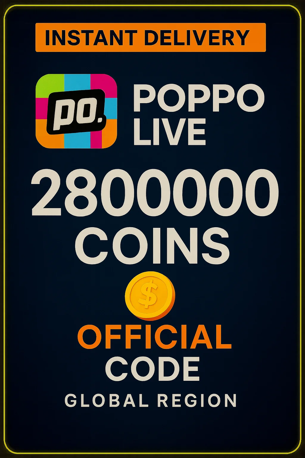 Poppo Live - 2800000 Coins