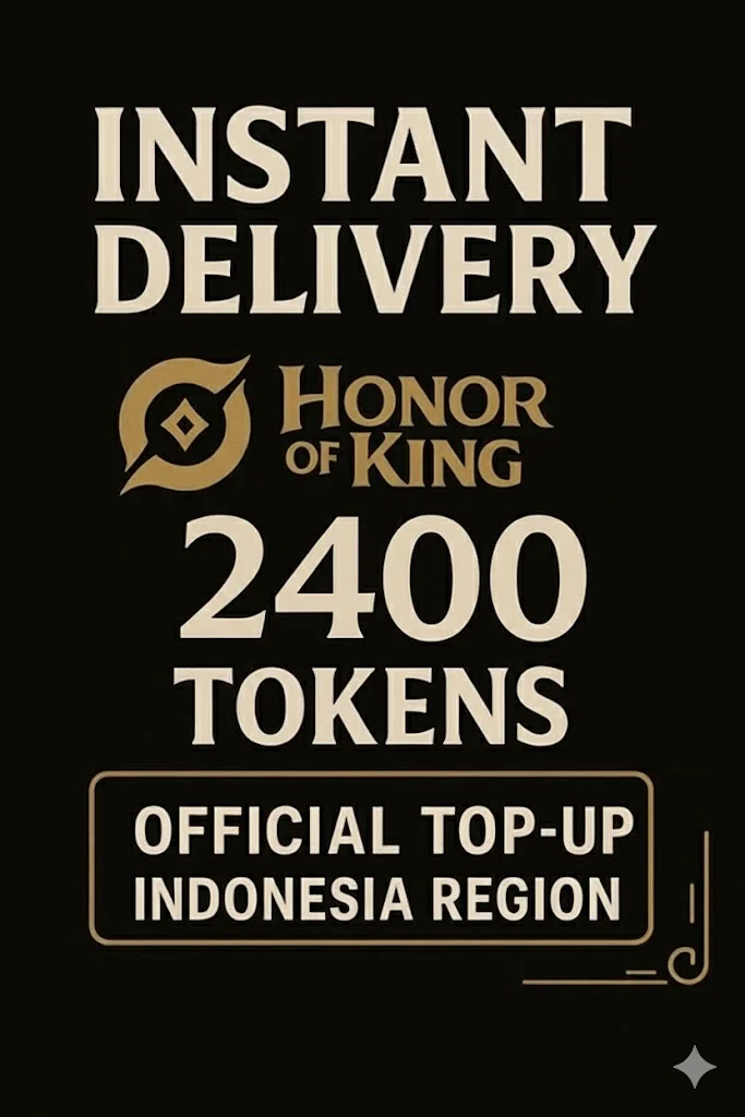 ئۆنەر ئۆف کینگز - 2400 Tokens (Top-Up) - Indonesia · Honor of Kings