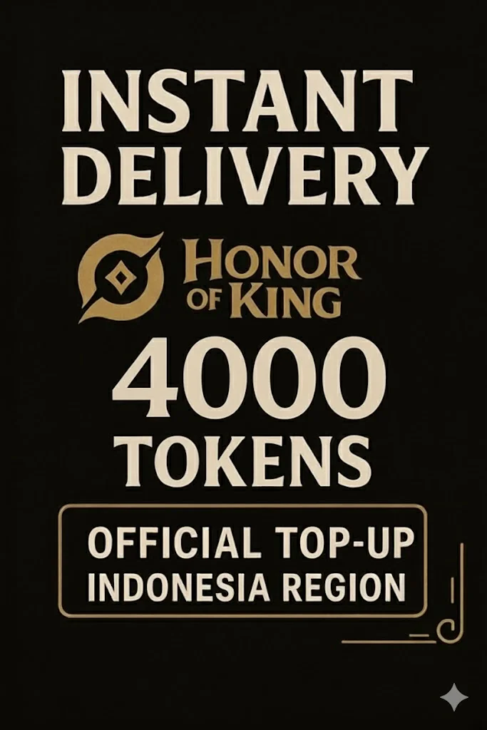 ئۆنەر ئۆف کینگز - 4000 Tokens (Top-Up) - Indonesia · Honor of Kings