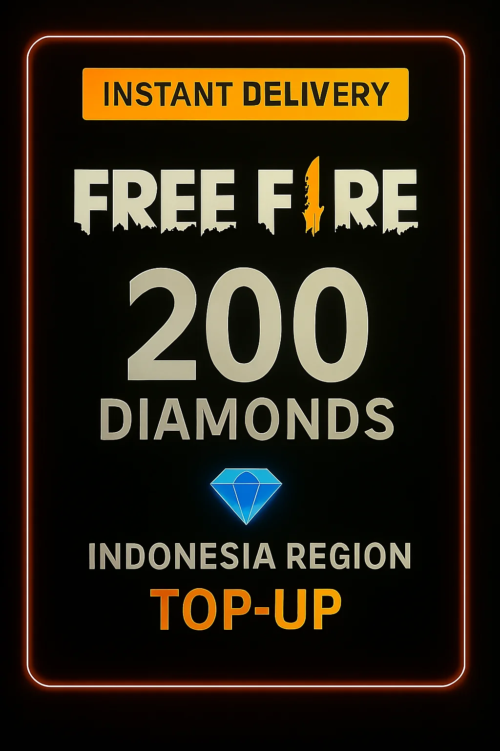 Free Fire 200 Diamonds Top-Up (Indonesia)