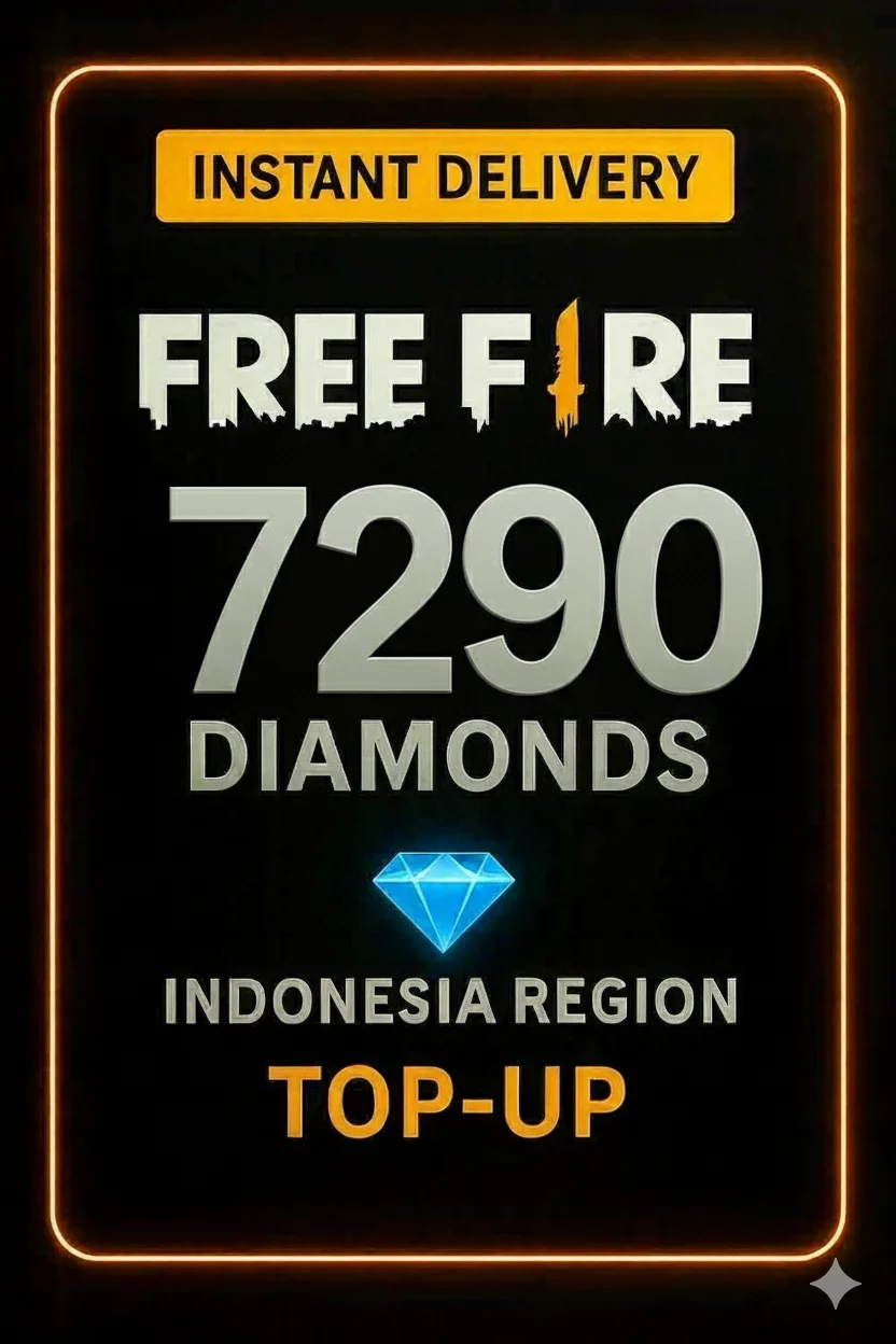 فری فایەر 7290 Diamonds Top-Up (Indonesia) · Free Fire