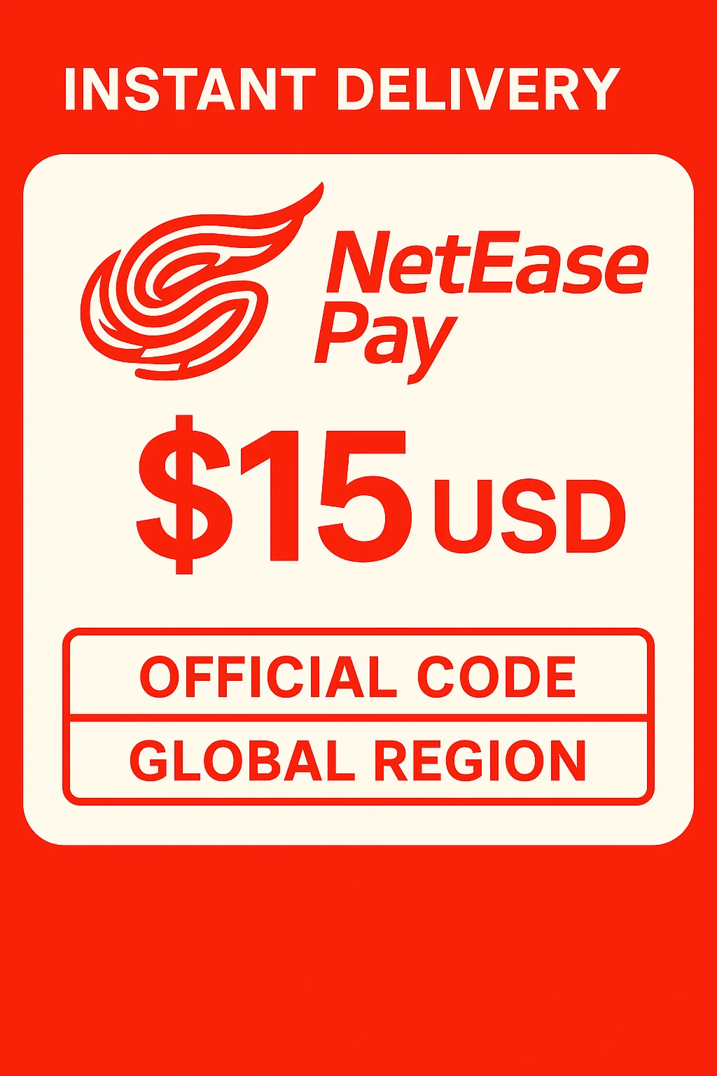 NetEase Pay Gift Card - 15$ USD