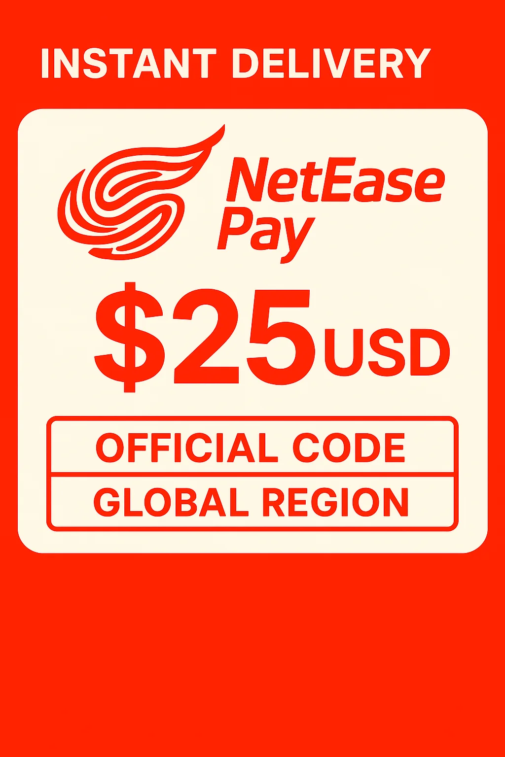 NetEase Pay Gift Card - 25$ USD