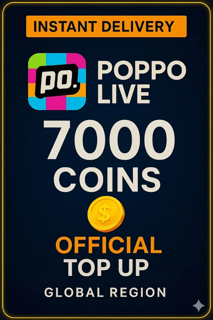Poppo Live - 7000 Coins (Top-Up)