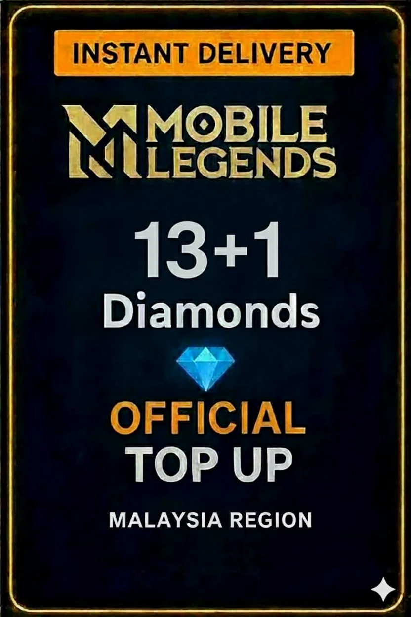 Mobile Legends 13 Diamonds + 1 Bonus Top-Up (Malaysia)