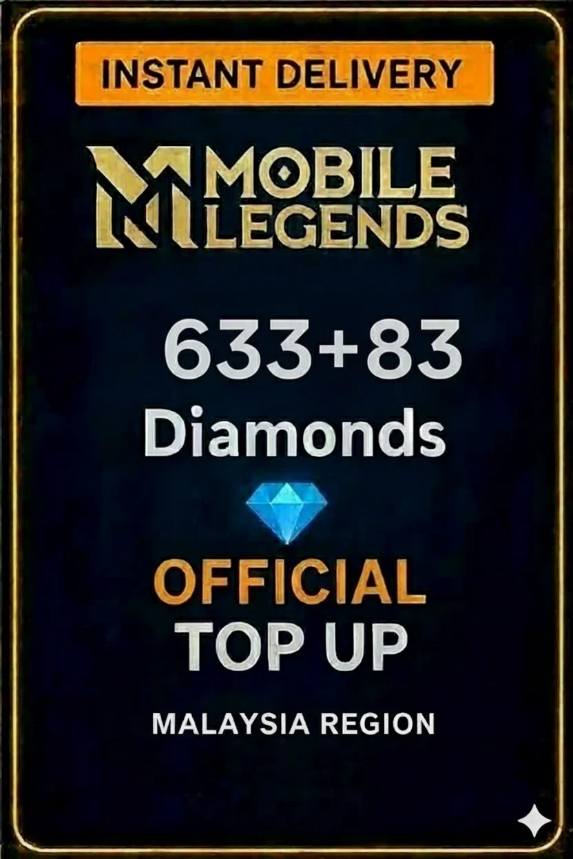 مۆبایل لێجێندز 633 Diamonds + 83 Bonus Top-Up (Malaysia) · Mobile Legends