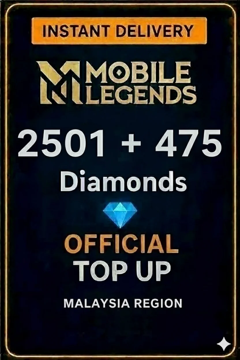 موبايل ليجندز 2501 Diamonds + 475 Bonus Top-Up (Malaysia) · Mobile Legends