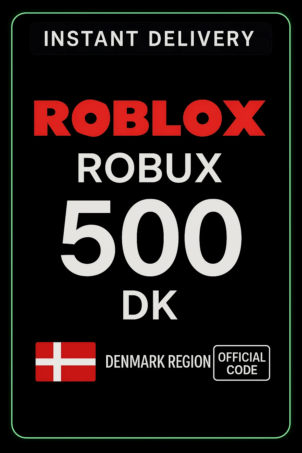 Roblox 500 DKK Game Card
