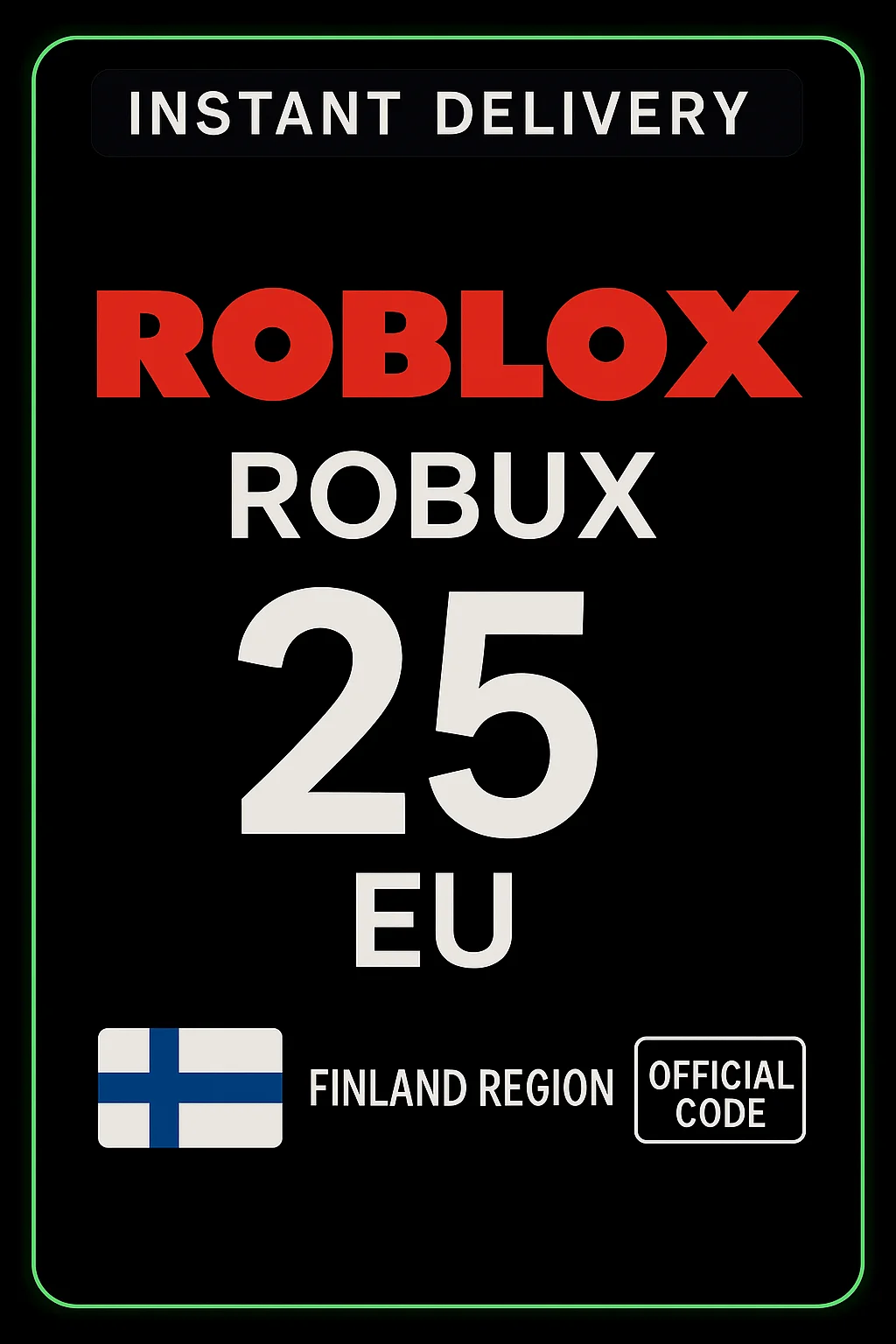 ڕۆبلۆکس 25 یۆرۆ Game Card · Roblox