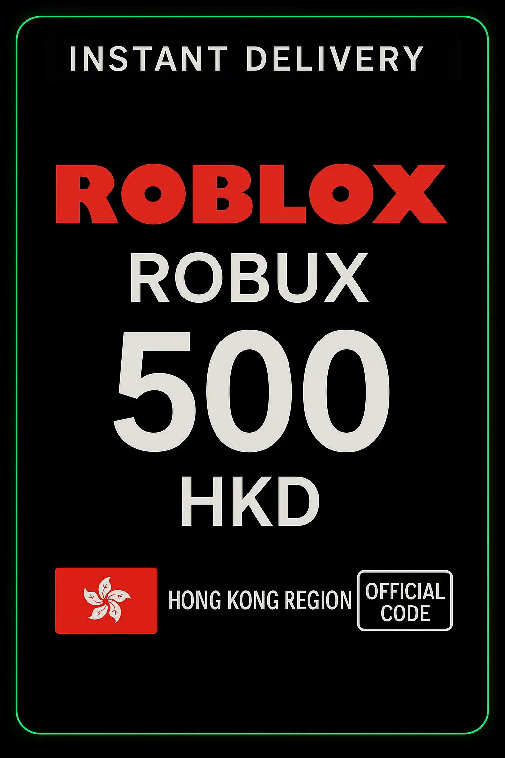 Roblox 500 HKD Game Card