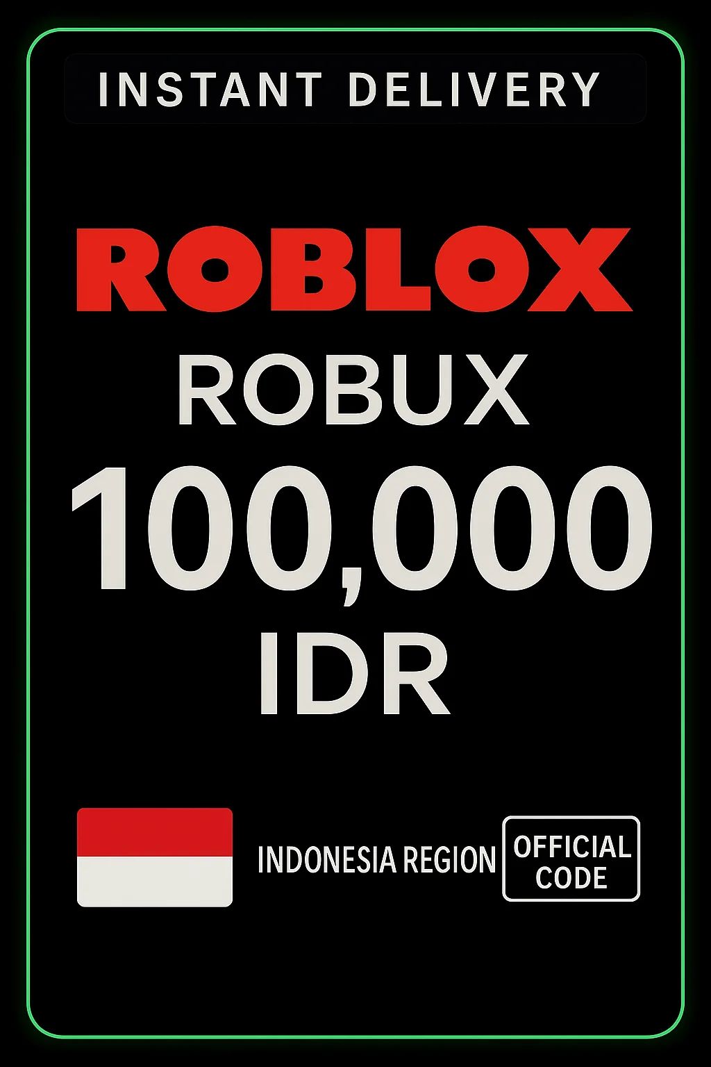 روبلوكس 100.000 IDR Game Card · Roblox