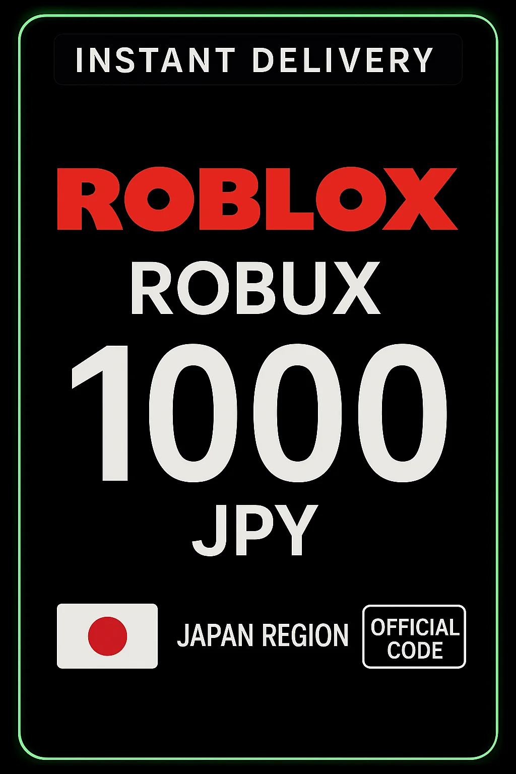 Roblox 1000 JPY Game Card
